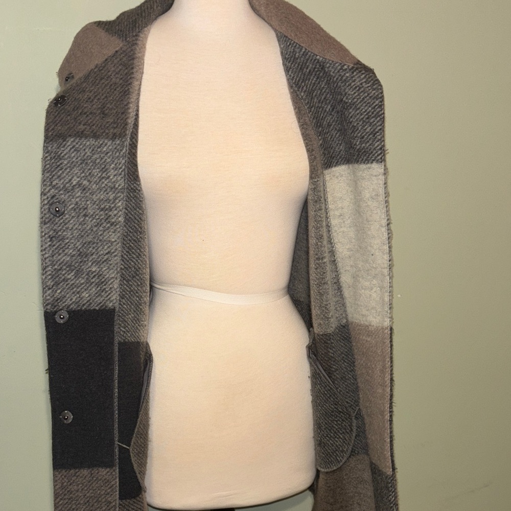 MERCER & MADISON Chic Plaid Wool Blend Jacket in Women’s size small - Picture 8 of 11